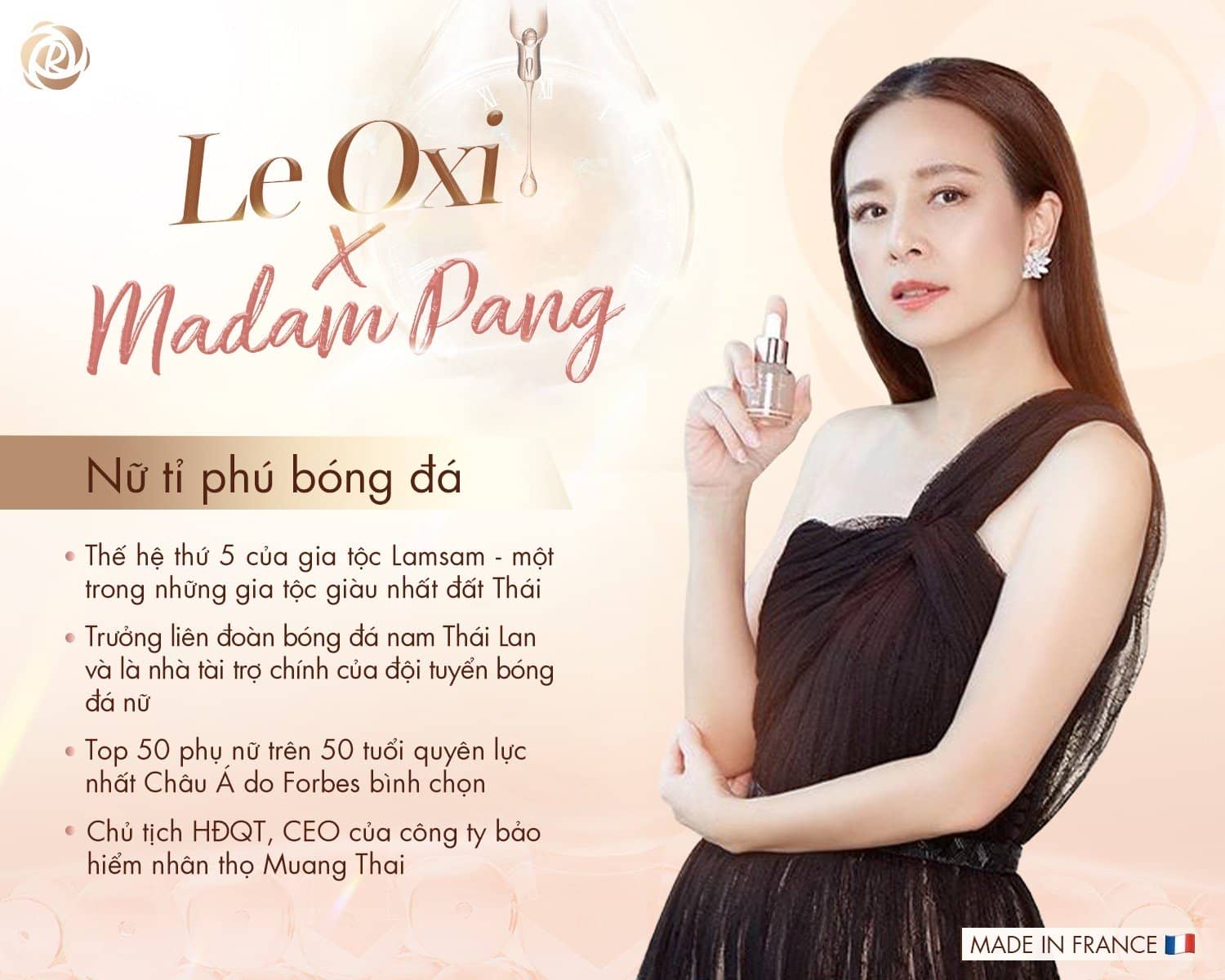 Hé lộ bí mật làm đẹp của Chủ tịch Liên đoàn bóng đá Thái Lan Madam Pang